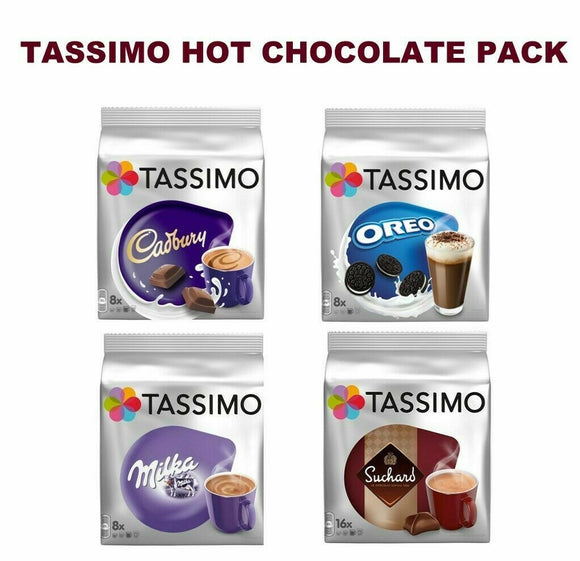 Tassimo Hot Chocolate Variety Bundle Pack Cadbury Oreo Milka Suchard 40 Cups