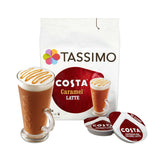 Tassimo T Discs Costa Caramel Latte 5 x 16 Coffee Pods 40 Drinks Servings Cups