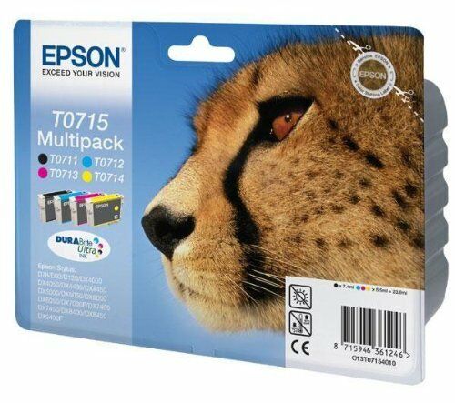 Epson Original T0715 Multipack Ink Cartridges T0711 T0712 T0713 T0714 New Boxed
