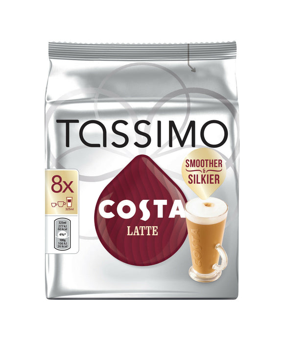 24 TASSIMO COSTA LARGE XL LATTE COFFEE T DISCS  XL LARGE CUP SIZE PODS - 3 Packs