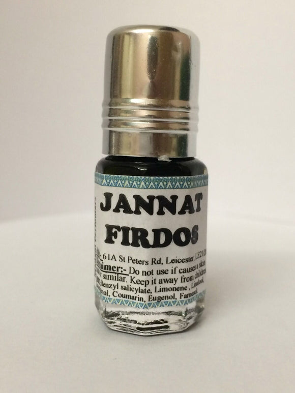 Jannat Ul Firdos Paradise Perfume Oil Non Alcoholic NEW