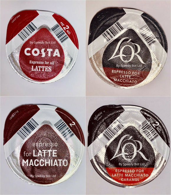 Tassimo Costa/L'OR Latte COFFEE DISCS Pods Only 8 16 24 32 40 (NO Milk Creamer )