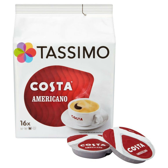 TASSIMO Costa Kenco Americano Latte Espresso Coffee Pack of 5 Variety Pack Box
