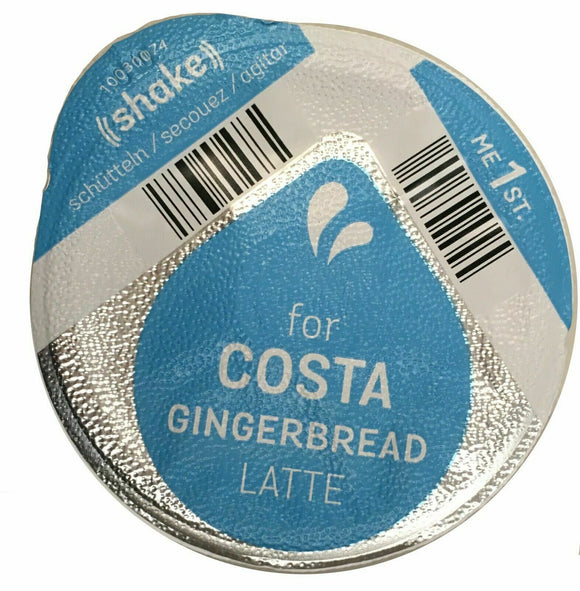 Tassimo Costa Gingerbread Latte Milk Creamer (NO COFFEE DISCS)  8 16 24 32 40 48