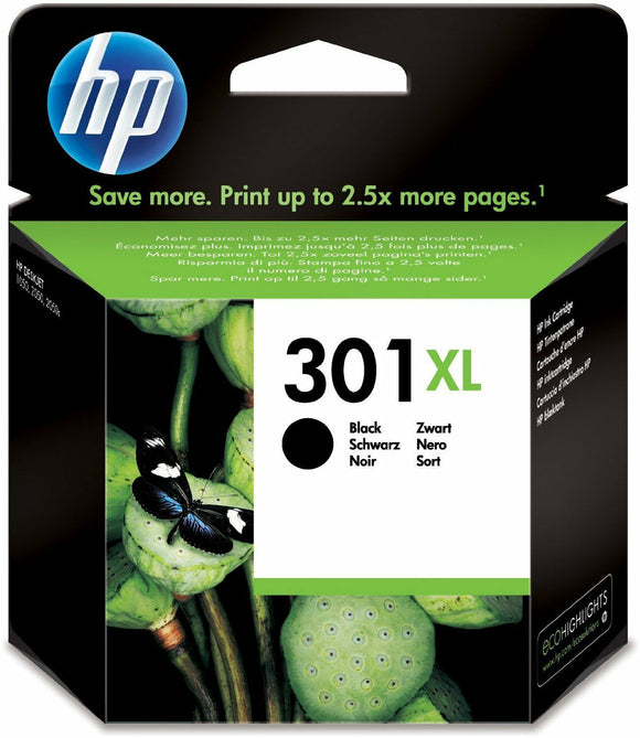 Genuine HP 301XL Ink Cartridge Black for HP Officejet 2620 2622 CH563EE