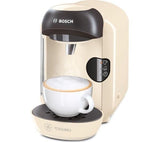 Bosch Tassimo T12 Vivy Coffee Machine Cream + Cadbury Cappuccino Americano Latte
