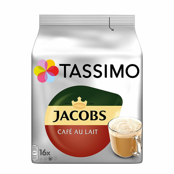 Tassimo Coffee Pods Jacobs Cafe Au Lait Coffee T-Discs  16 32 48 64 80 T-Discs