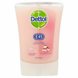 Dettol No Touch E45 Hand Wash Refills Rose & Shea Butter Hydrate Moistur 250ml