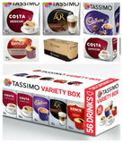 TASSIMO T Discs Pods Coffee Latte Cappuccino Americano Cadbury Variety Box 56