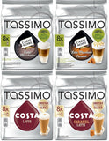 Tassimo 4 Variety Bundle Costa Latte + Caramel, LOr Latte Macchiato + Caramel