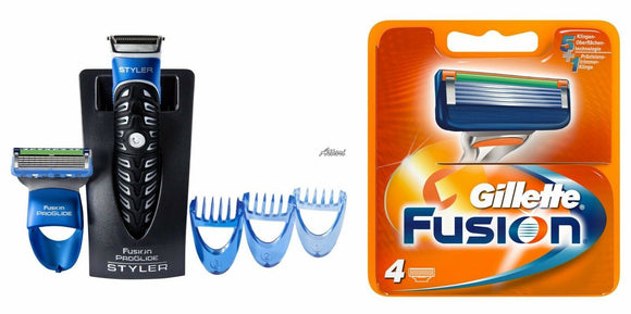 Gillette Fusion Proglide Styler Men Trimmer Shaver with 1 4
