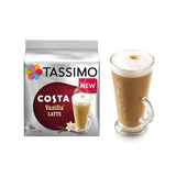 Tassimo Jacobs Vanilla Latte T Discs Coffee Pods Pack 8 16 24 32 40 Cups Drinks