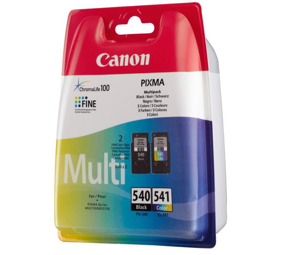 Canon PG540 CL541 Black & Colour Ink Cartridge For MG3550 MG3150 MG3250 Original