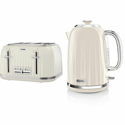 Breville Impressions Kettle and Toaster Set Cream Kettle & 4 Slice Toaster New