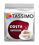 Tassimo Costa 4 Pack - Latte Caramel Cappuccino Americano 64 T Discs Pods 40 Cup