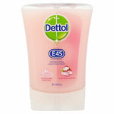Dettol No Touch E45 Hand Wash Refills Rose & Shea Butter Hydrate Moistur 250ml