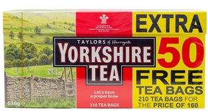 Taylors of Harrogate Yorkshire Tea 210 Tea Bags 656g Let's have a proper brew