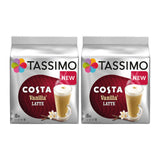 Tassimo Jacobs Vanilla Latte T Discs Coffee Pods Pack 8 16 24 32 40 Cups Drinks