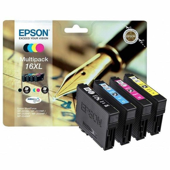 Epson Genuine T1636 16XL BK CMY Ink Multipack for WorkForce WF-2530WF WF-2540WF