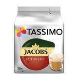 Tassimo Coffee Pods Jacobs Cafe Au Lait Coffee T-Discs  16 32 48 64 80 T-Discs